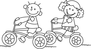 Bicyclette 02 - Coloriages véhicule - Coloriages - 10doigts.fr